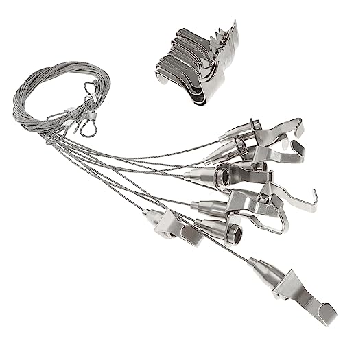 Kit suspendre pour tableaux en acier inoxydable argenté 10pc