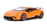 Huracan Performante Metallic Orange 1/24 Diecast Model Car by Bburago 21092