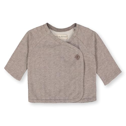 Hope & Henry Layette Kimono Button Sweater, Legging, and Beanie 3-Piece Set3