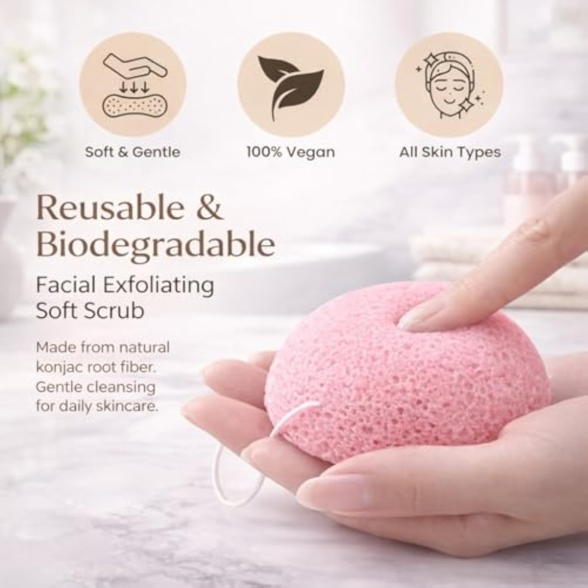 Face Cleaning Sponge for Daily Use