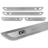 ❤Qualitätsmaterial：Die Schutzplatte der Türstufenplatte ist wasserdicht.Ausgezeichnete Hochtemperaturbeständigkeit. Schützen Sie Ihren Türrahmen.Dieses Produkt ist geeignet für VW GOLF 6 7 GTI R-line Jetta Polo Tiguan Touran Passat .