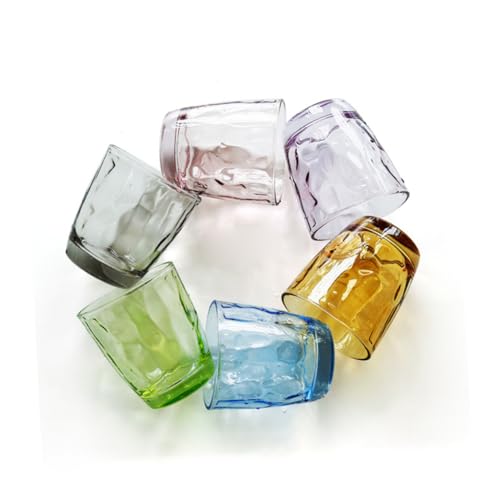 BRIGHTFUFU 6pcs Drinking Glasses Wine Glasses Drinks Beer Mug