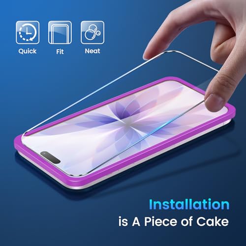 Image of Fotbor Compatible with 3 Pack iPhone 17 Screen Protector With 1 Set Camera Lens Protector, 2025 Upgrade 9H+ Premium Tempered Glass, Easy Installation Kits, 6.3 inch