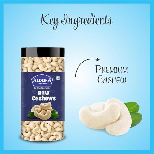 Image of Aldeira Whole Raw Cashews | 450 Gram Jar | Kaju Nuts | Plant Based Protein | Gluten-Free | Nutty Flavor | Healthy Snack | Rich Delicious Taste