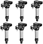 ENA Set of 6 Ignition Coil Pack Compatible with Buick Cadillac Chevy GMC CTS SRX XTS Camaro Equinox Impala Terrain V6 3.0L 3.2L 3.6L Replacement For UF569