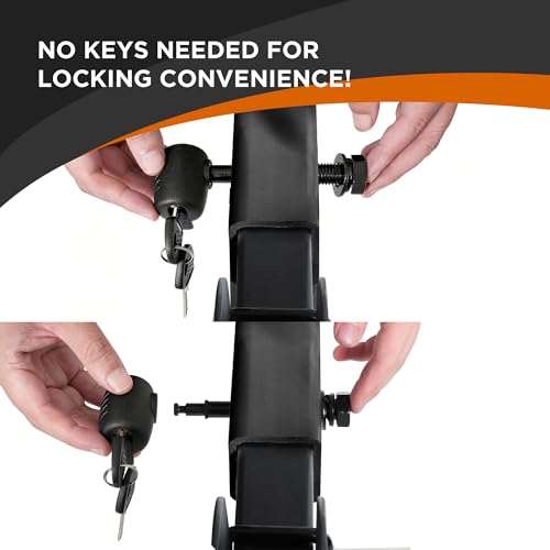 Image of Young Electric M16 Anti-Rattle Lock Hitch Pin for Hitch, Black, Compatible with Young OutfitR Bike Racks 200LBS Capacity Models.