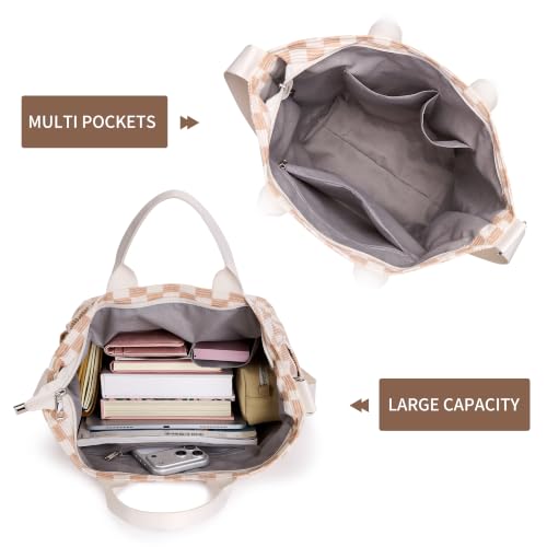 Image of KALIDI Corduroy Tote Bag, Large Slouchy Hobo Messenger Crossbody Bag