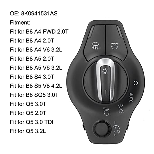 Interrupteur commande phares à fonctionnalité avancée Audi S4 S5 - 4