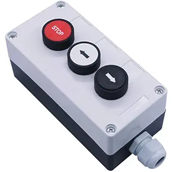 mxuteuk 1 NO Black 1 NO White momentary Switch Control Left-Right?1NC Red Push Button Switch Momentary Switch Station Box Switch Pushbutton Switches HZ-STZY