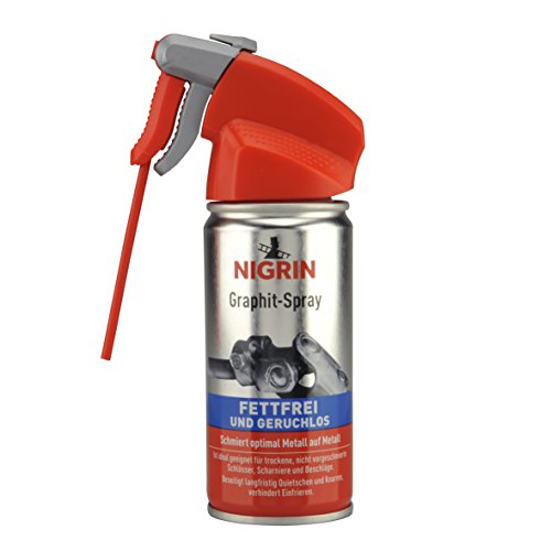 NIGRIN Graphit Spray fettfrei und geruchslos schmiert optimal Metall auf Metall 100 ml