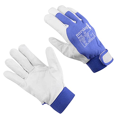 Foto von norskog BOG - 12 Paar - Leder Handschuhe Arbeitshandschuhe Ziegenleder; für LKW-Fahrer, Lagerhaus, Gartenarbeit, Landwirtschaft, Heimwerkerarbeiten Bauberufe; Maschinenführer - Gr. 9