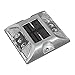 Taylor Made Aluminum LED Dock Light 7/8" T x 4-1/8" W x 4-1/8" L, No-Wire Deck Lighting, Weather-Resistant, Low-Profile, Solar Panel Chargeable Power AA Batteries, Ambient Marine LEDs - 46310