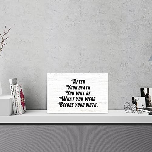 Panneau bois rustique décoration murale chambre citation 45 cm