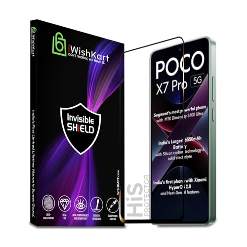 Image of compatible with Poco X7 Pro 5G Tempered Glass [with warranty] screen protector guard Full Edge to Edge 9H with Easy Installation kit - Pack of 1 | 6.67 Inch (compatible with Pocox7pro / x7pro / x 7 pro / compatible with Pocox7 pro)