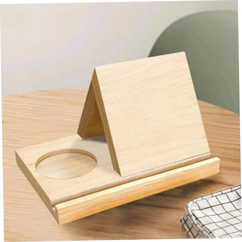 Estantería pequeña triangular de madera natural para leer cómodamente en casa 7