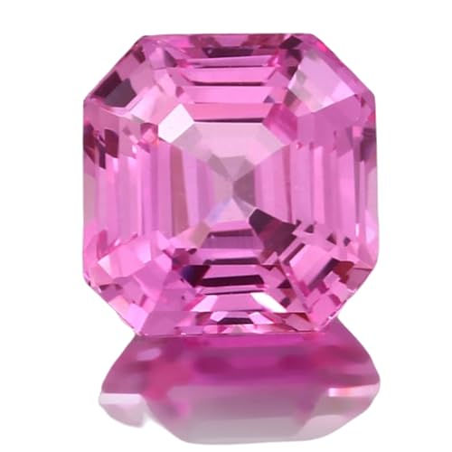 Pierre gemme saphir rose 12x12mm, finissez-en avec les faux reflets en joaillerie