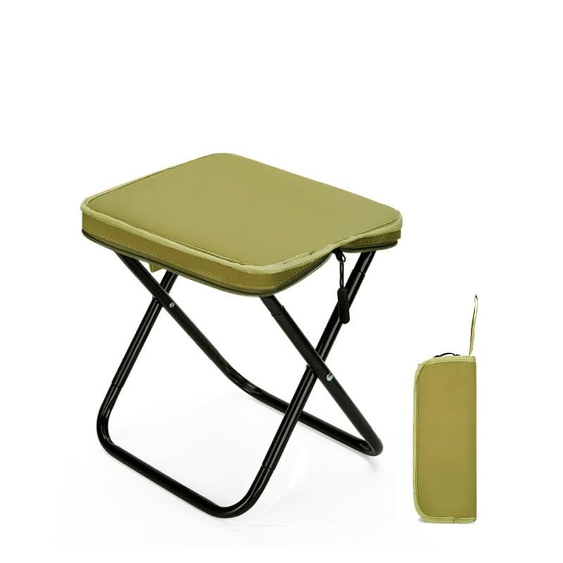 Mini Folding Chairs, Small Portable Folding Stool, Outdoor Folding Stool, Mini Camping Chair, with Carry Bag, for Fishing Hiking Camping Picnic Travel Green