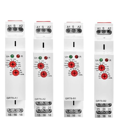 Relé GRT8-B 16A AC230V temporizador electrónico de carril DIN modular 6