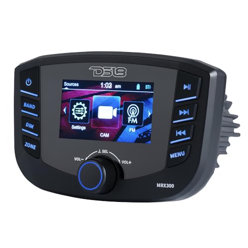 Radio Marina DS18 MRX300 con Pantalla TFT 3" y Bluetooth miniatura 5