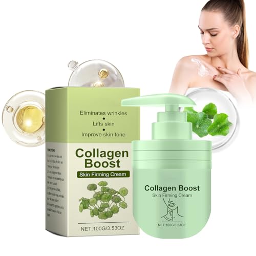 Crema reafirmante de colágeno, loción reafirmante de colágeno, loción corporal reafirmante y reafirmante, crema de colágeno para la cara, cuidado profundo, antiarrugas, 100 g