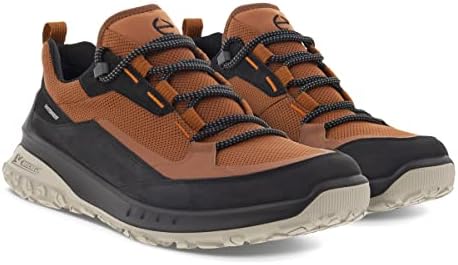 ECCO Men's Ultra Terrain Waterproof Low Hiking Shoe, Black/Cognac, 9-9.5 | Image 6