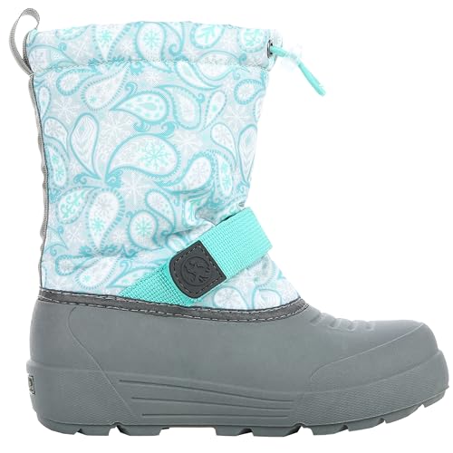 Northside Kid's Frosty Insulated Winter Snow Boots - Gray/Mint, 7 Toddler