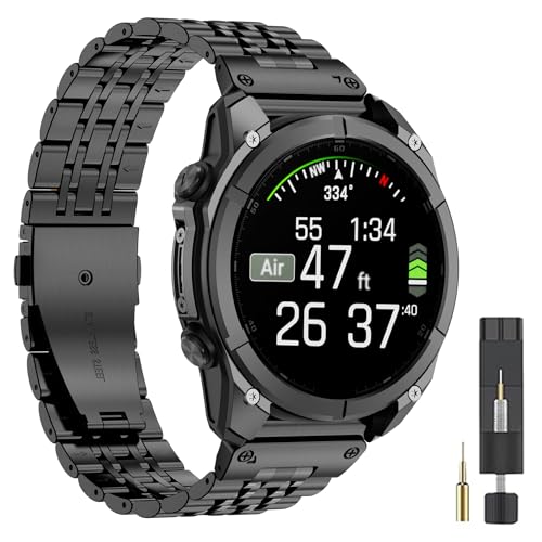Bracelet 26mm acier inoxydable évite usure silicone pour Garmin Fenix 8 pro