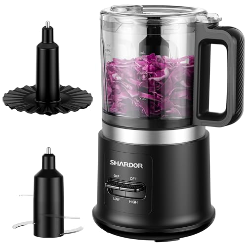 Comparison: What Is The Best Food Processor Uk 11 Food Chopper, 4 Cup Mini and Fast Food Processor, Electric Meat Grinder with 2 Speed, 4 Stainless Steel Blades, and Whisk, 400W Power for Chopping, Mixing, Emulsifying, Puree and Whisking, BPA-Free
