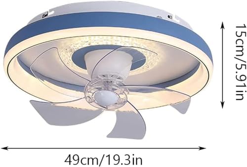 Ventilador de techo con luz LED para dormitorio moderno con 3 marchas 3