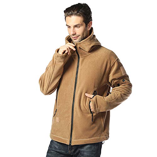 Chaqueta de lana con capucha táctica e invierno para hombre 7