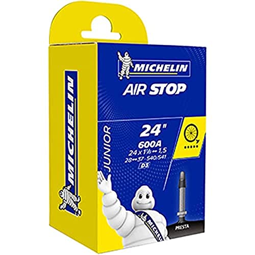 Cicli Bonin Unisex Adult Michelin 24-D3 Pr Tube - Black, One Size/29 mm