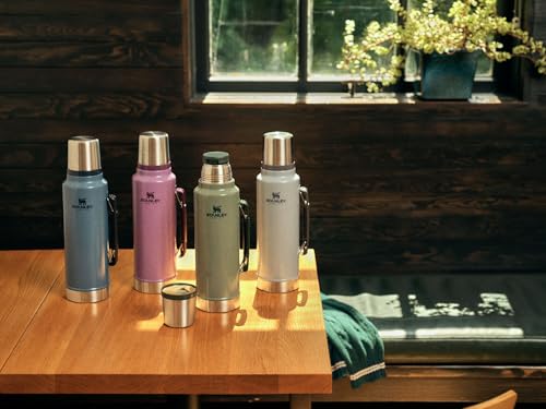 Stanley Classic Legendary Vacuum Bottle 1.5 qt | Wide Mouth with Leakproof Cup Lid | Keep Drinks Hot or Cold | Packable for Travel | Insulated Stainless Steel Thermos | BPA-Free | Hammertone Green by STANLEY - Image 2