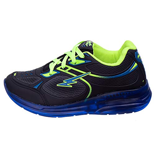 Tênis Infantil Masculino De Rodinha Luzes de Led - MP1361 - AS108 Cor:Preto-Royal;Tamanho:37