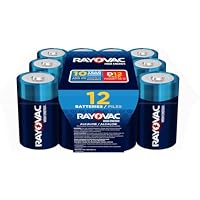 12-Pack Rayovac High Energy Alkaline D Cell Batteries