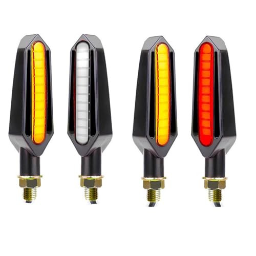 Clignotants LED universels pour moto fixation 10mm avant arrière feu stop
