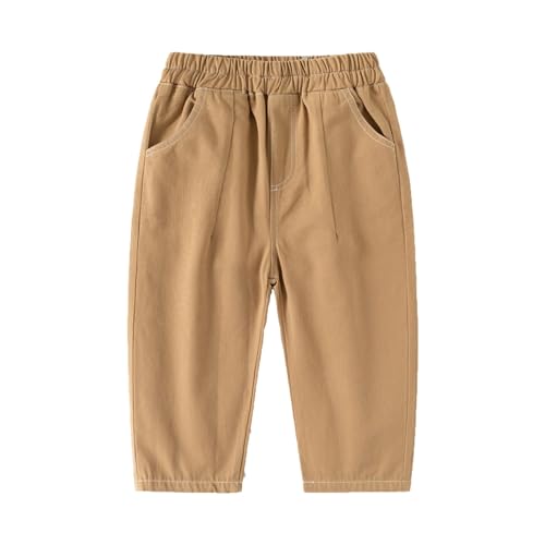 Toddler Kids Cotton Sweatpants Boys Girls Solid Sweatpants Unisex Trousers with Pockets Causal Joggers Pants