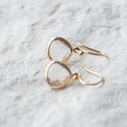 14k Gold-Plated Cubic Zirconia Rhinestone Earrings - Hypoallergenic, Lightweight Clear Crystal Dangle Earrings for Brides, Elegant Minimalist Wedding Jewelry by MJLULU - Image 6