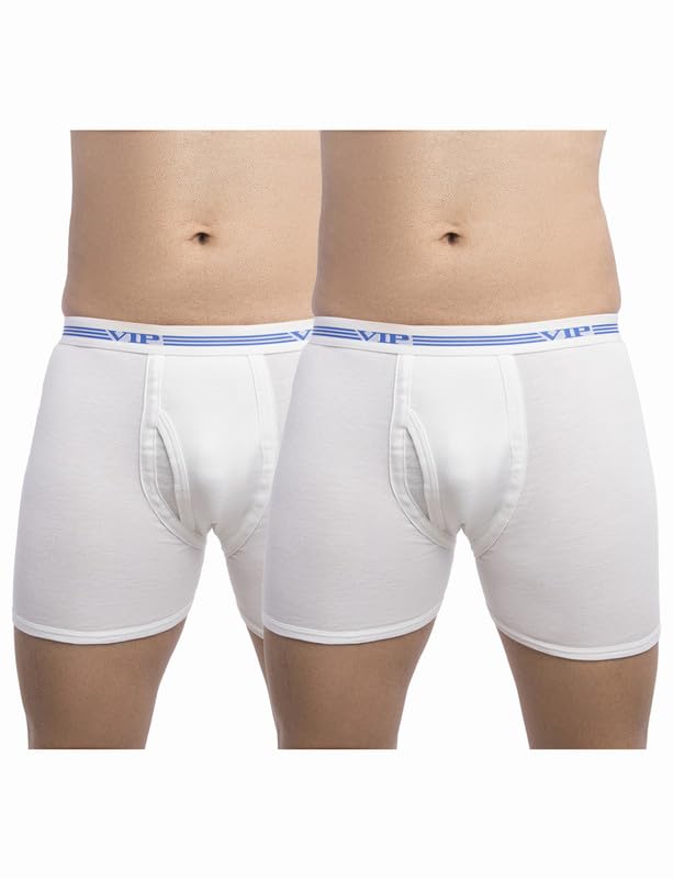 Men's Cotton Solid Trunks Advanta White-Pack of 2-image-37