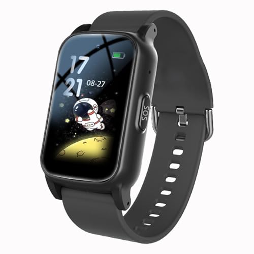 Yihou Fall Detection Smart Watch for Seniors Fall Alert Watch with GPS Track SOS HD Video Call Heart Rate Monitor Long Lasting Battery for Android iOS Black