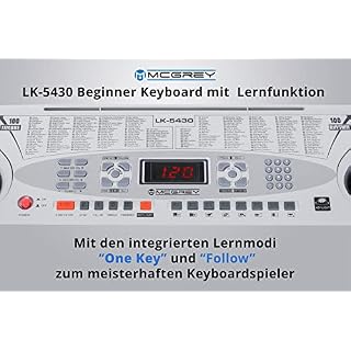 McGrey LK-5430 Keyboard de Piano avec Microphone, Support et Banc- Clavier électronique à 54 Touches Lumineuses – Mini… - Les Beatles, Paul McCartney, John Lennon, RIngo Starr, George Harrison McGrey LK-5430 Keyboard de Piano avec Microphone, Support et Banc- Clavier électronique à 54 Touches Lumineuses - Mini… – Image 5