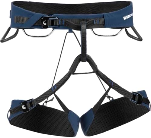 Wild Country Mosquito Pro Rock Climbing Harness - Adjustable, Lightweight Harness for Trad & Alpine Climbing - Navy - Medium