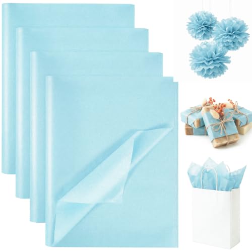 Koogel 330 Sheets Light Blue Tissue Paper, 14 X 10 inches