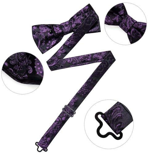 Pajarita Paisley Preanudada para Hombre Ajustable miniatura 4