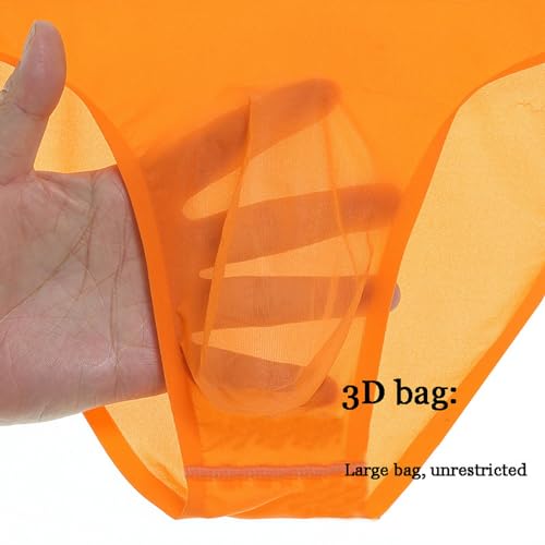 Men's Briefs Sexy Pouch Low-Rise G-String Underwear Solid Seamless Ultra-thin Bikini Lingerie Panties3
