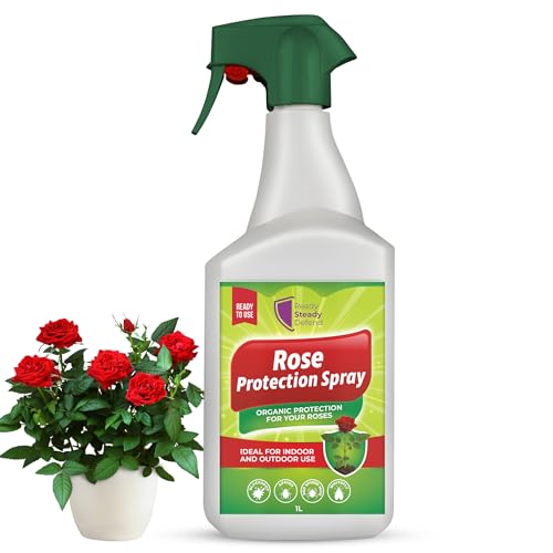 Rose Protection Spray 1L – Ready to Use Natural Plant Protection for Roses – Controls Aphids, Greenfly, Spider Mites, Whitefly, Mildew & Black Spot – Biodegradable Rose Care Spray