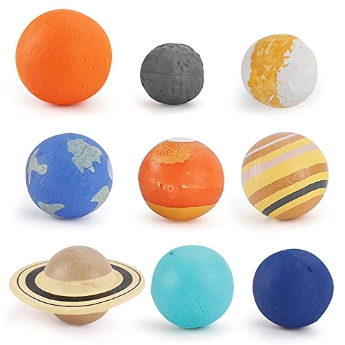 WDXIN Planet Mobile Solar System Educational Toys for Kids, Plastic Neptune Mercury Earth Planet System Cosmic Planet System Model(9pcs with OPP Bag)