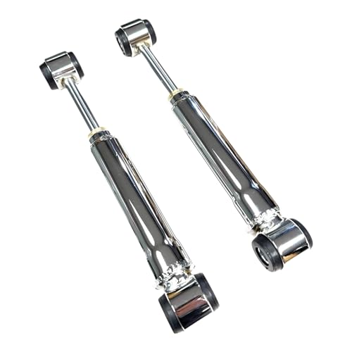 Pair Chrome Steel Short Tube Shock Absorbers Compatible with Ford Model T Bucket & Hot Rods