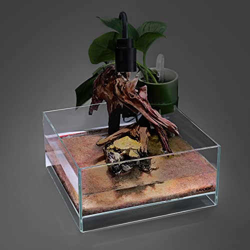 Landen Glass Air Aquarium Tank Multi-Scenelandscape Aquarium, 1.6Gallon Rimless Low Iron Shallow Tank,W10.6×D10.6×H4.7 In(27X27X12Cm) 5Mm Thickness #TOP7