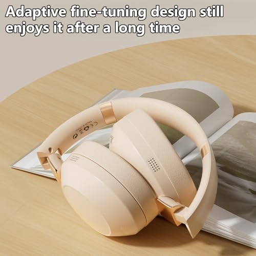 zwxqe Wireless Over Ear Headphones, Stereo Headset, Noise Cancelling Foldable Headphones, Audio Gear for Home Cellphone PC Playing Office Travel Study Walking Indoor Outdoor – Image 3