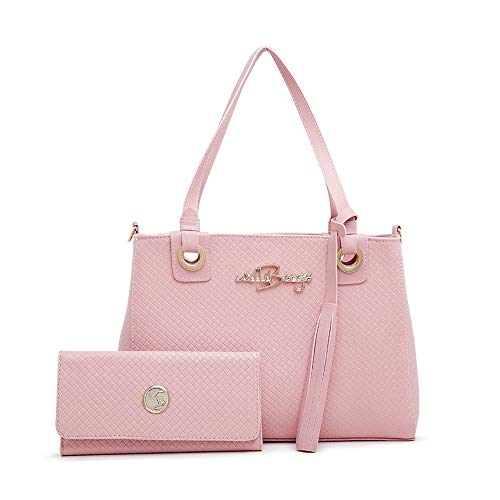 Bolsa Feminina Lorena Sacola Carteira Kit 5 Peças Willibags (Rosa)
